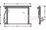 Радиатор кондиционера VAN WEZEL 148263