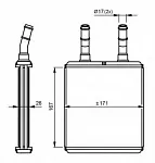 Радиатор отопителя печки NRF 119590