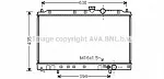Радиатор охлаждения двигателя AVA 154909